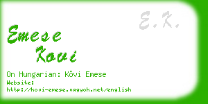 emese kovi business card